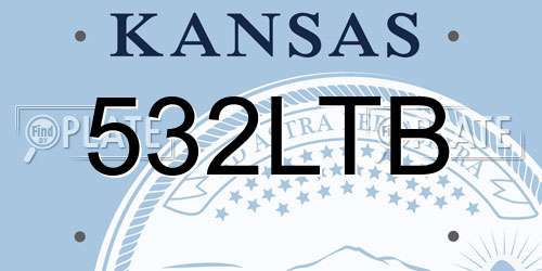 532LTB Kansas License Plate