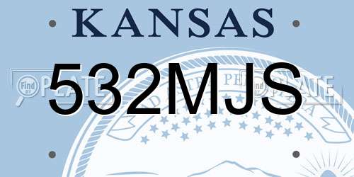 532MJS Kansas License Plate
