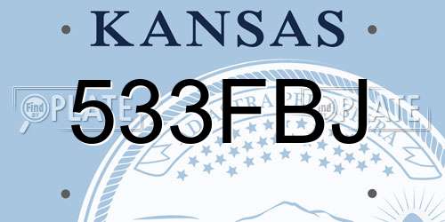 533FBJ Kansas License Plate
