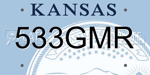 533GMR Kansas License Plate