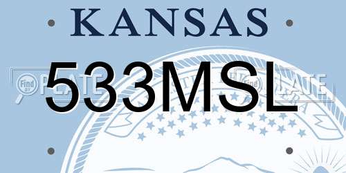 533MSL Kansas License Plate