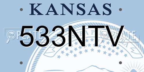 533NTV Kansas License Plate