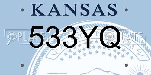 533YQ Kansas License Plate