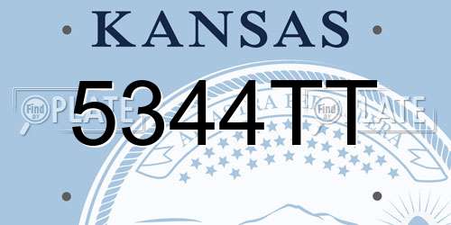 5344TT Kansas License Plate