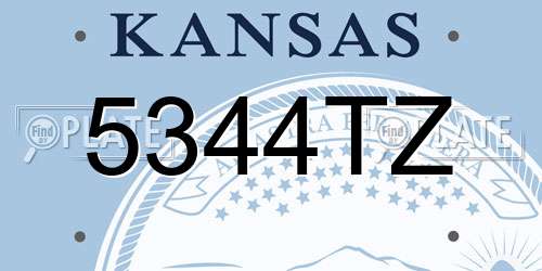 5344TZ Kansas License Plate