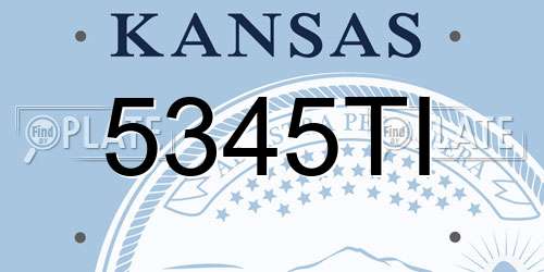 5345TI Kansas License Plate