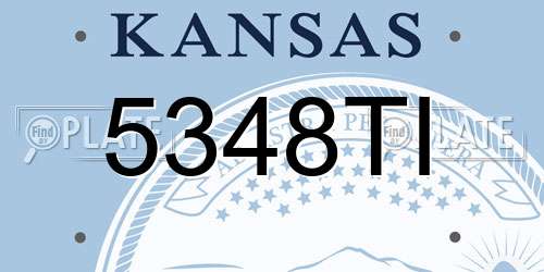 5348TI Kansas License Plate