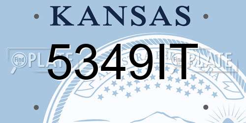 5349IT Kansas License Plate