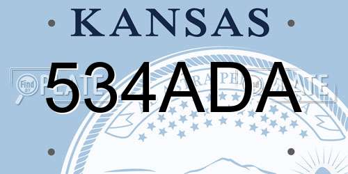 534ADA Kansas License Plate