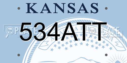 534ATT Kansas License Plate