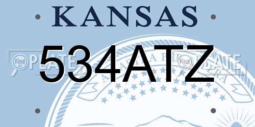 534ATZ Kansas License Plate