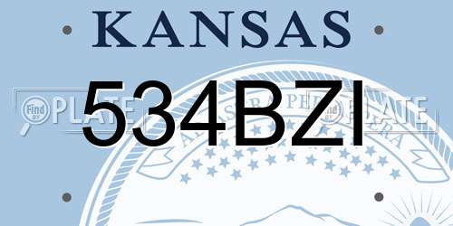 534BZI Kansas License Plate