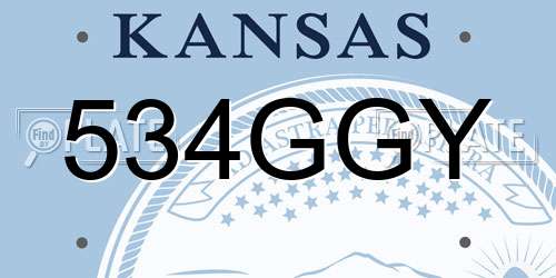 534GGY Kansas License Plate