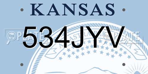 534JYV Kansas License Plate