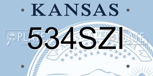 534SZI Kansas License Plate