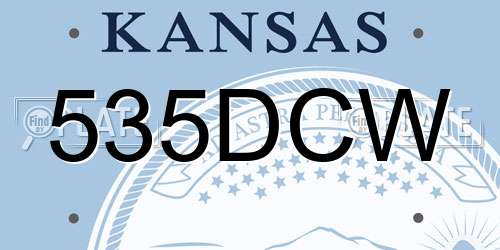 535DCW Kansas License Plate