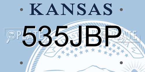 535JBP Kansas License Plate