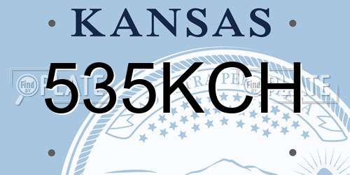 535KCH Kansas License Plate