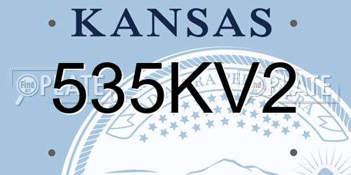 535KV2 Kansas License Plate
