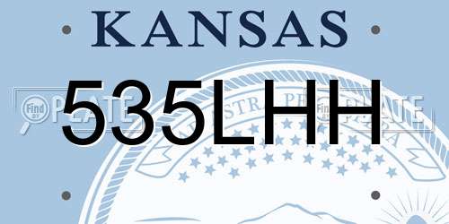 535LHH Kansas License Plate
