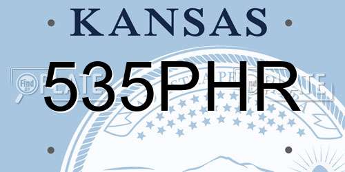 535PHR Kansas License Plate