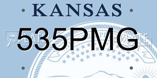 535PMG Kansas License Plate