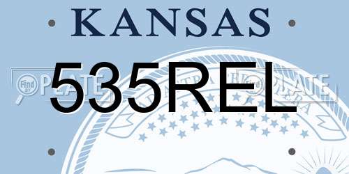 535REL Kansas License Plate
