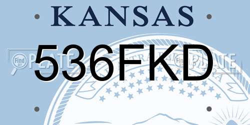 536FKD Kansas License Plate