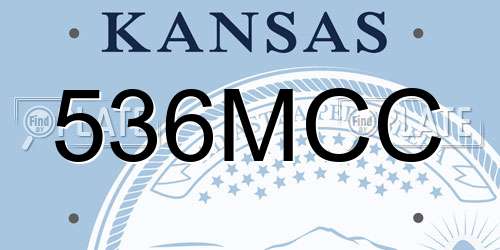 536MCC Kansas License Plate