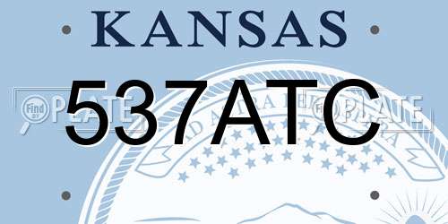 537ATC Kansas License Plate