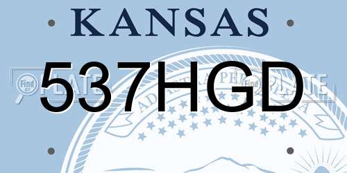 537HGD Kansas License Plate