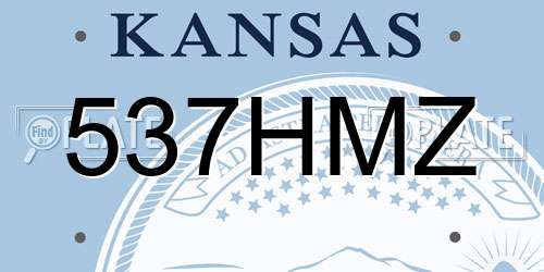 537HMZ Kansas License Plate