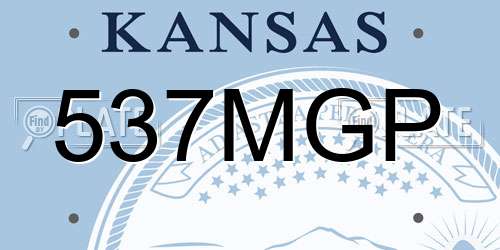 537MGP Kansas License Plate