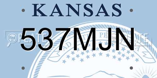 537MJN Kansas License Plate