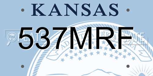 537MRF Kansas License Plate