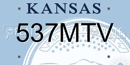 537MTV Kansas License Plate