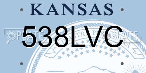 538LVC Kansas License Plate