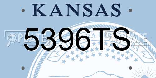 5396TS Kansas License Plate