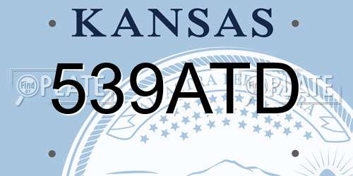 539ATD Kansas License Plate