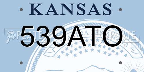 539ATO Kansas License Plate