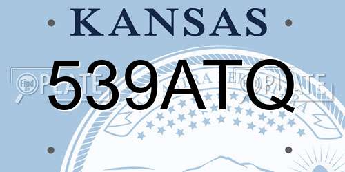 539ATQ Kansas License Plate