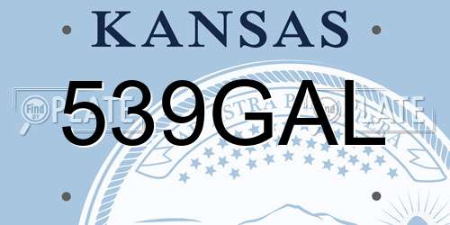 539GAL Kansas License Plate