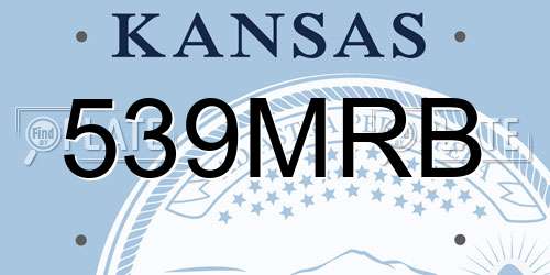 539MRB Kansas License Plate