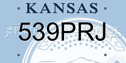 539PRJ Kansas License Plate