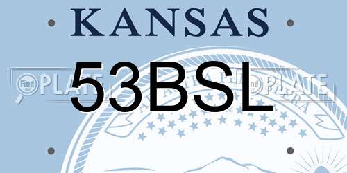 53BSL Kansas License Plate