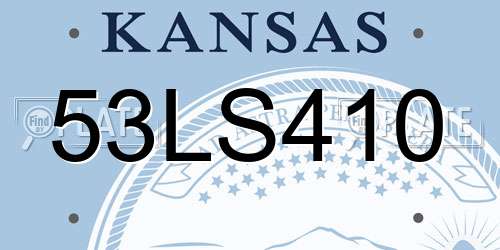 53LS410 Kansas License Plate