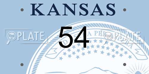 54 Kansas License Plate