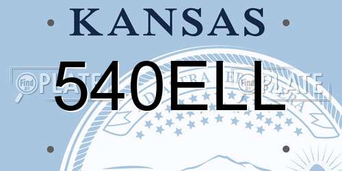 540ELL Kansas License Plate
