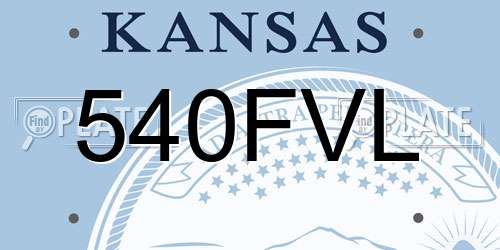 540FVL Kansas License Plate