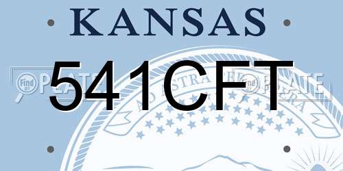 541CFT Kansas License Plate